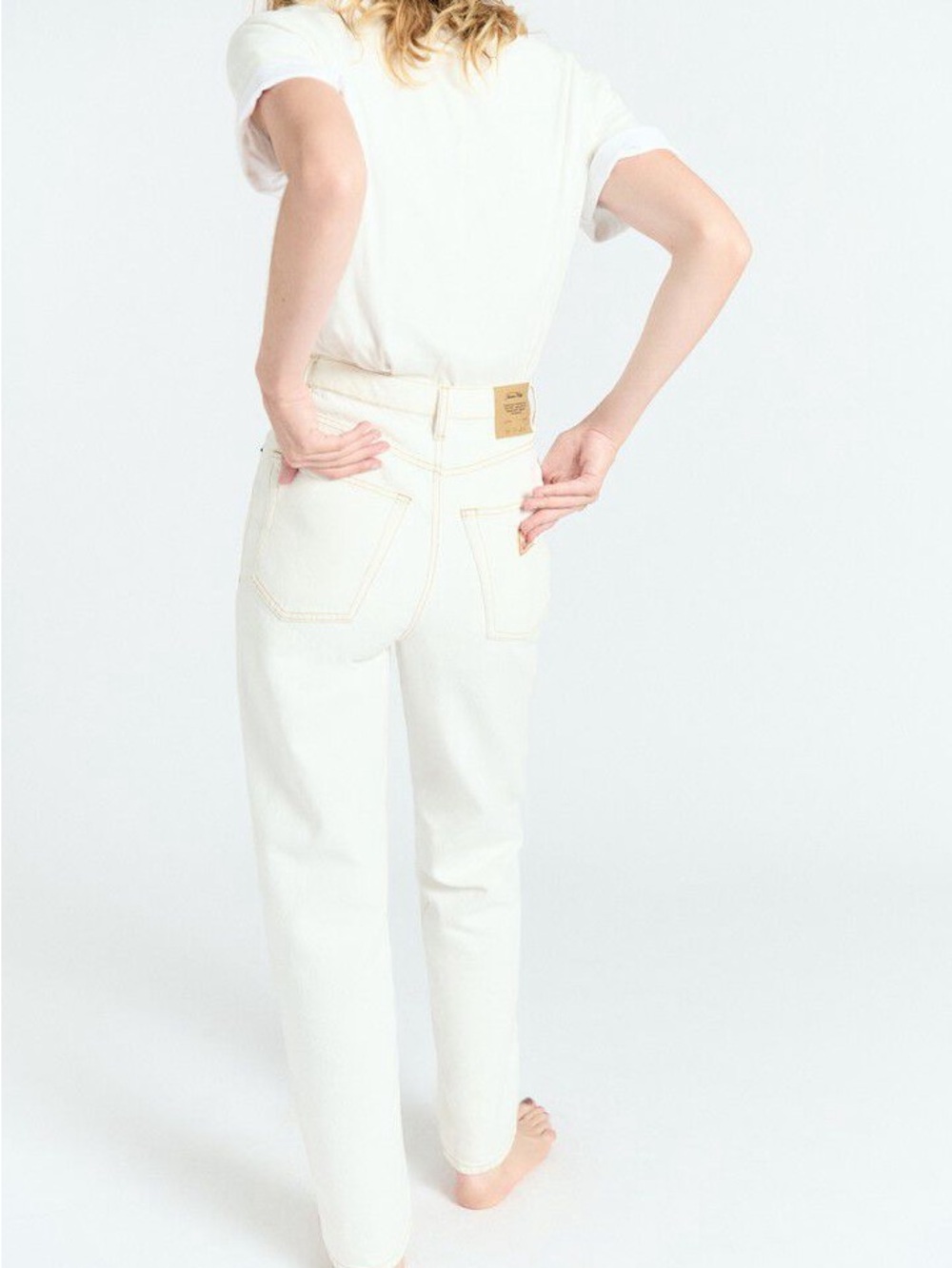 American Vintage Le Droit High-Rise White Women's Jeans